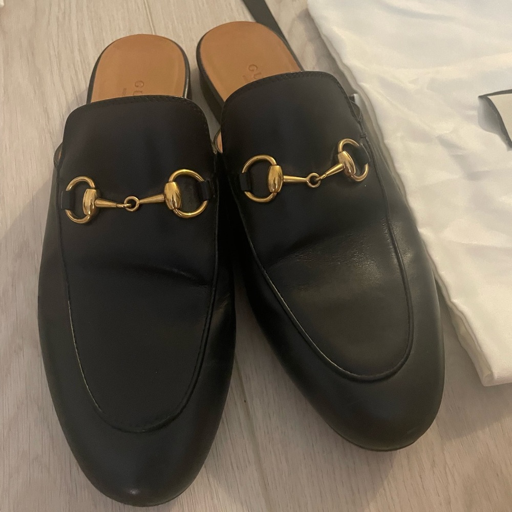 Gucci Black Princetown Mules Size 36
